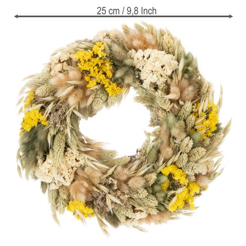 Product Dried flower wreath, natural decoration for table, living room and hallway, 25cm