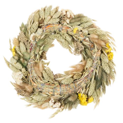 Product Dried flower wreath, natural decoration for table, living room and hallway, 25cm