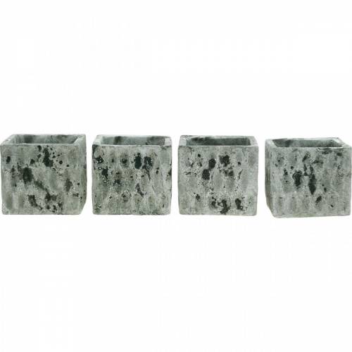 Floristik24 Plant pot, ceramic vessel, table decoration antique look H8cm 4pcs