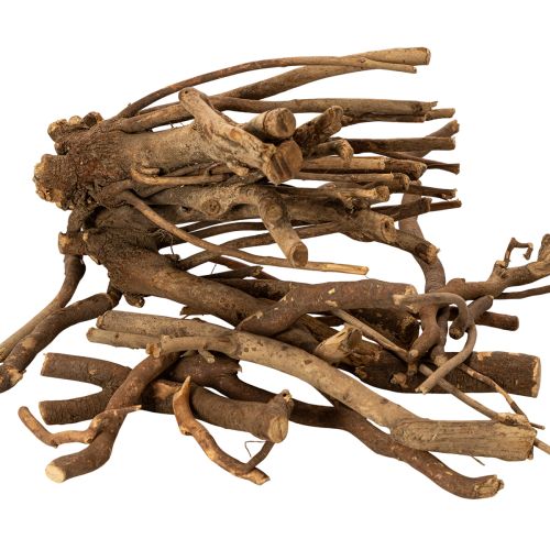Decorative wooden branches and rootstocks, naturally dried, 18cm, 500g