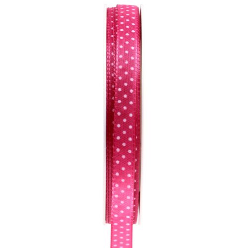 Gift ribbon dotted decorative ribbon pink 10mm 25m