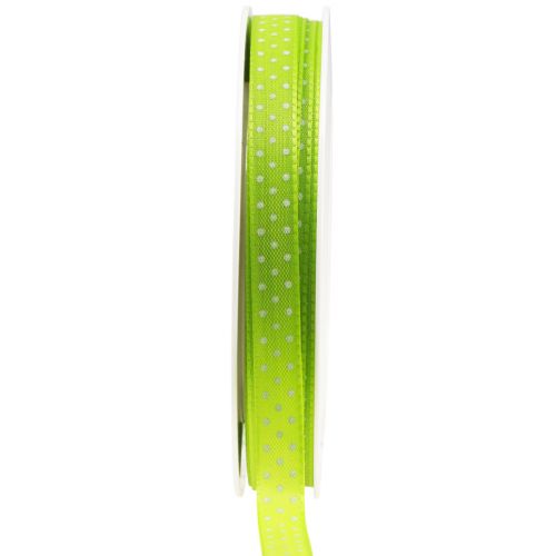 Gift ribbon dotted decorative ribbon May green 10mm 25m
