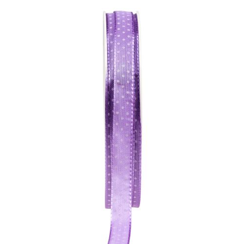 Gift ribbon dotted decorative ribbon purple 10mm 25m