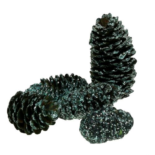 Floristik24 Cones mix green iced 200g