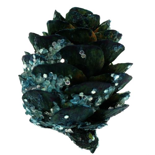 Floristik24 Small cones green iced 200g