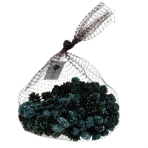 Floristik24 Small cones green iced 200g