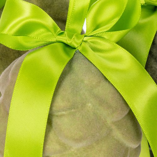 Decorative pine cones for hanging, flocked pine cones with ribbon and bow, 18cm, 3 pieces | Floristik24.ie