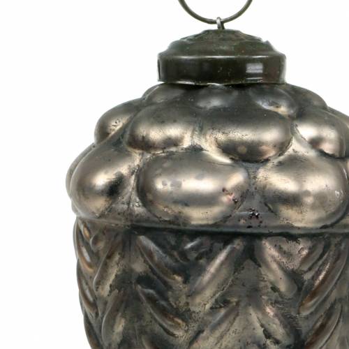 Floristik24 Christmas tree decorations cones glass bronze Ø9cm H10cm 2pcs