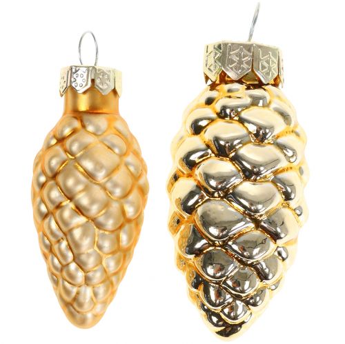 Product Cone Mix made of Glass Gold 5cm 14 pcs