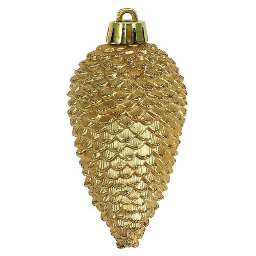 Product Cones plastic light gold 8cm 6pcs. for hanging