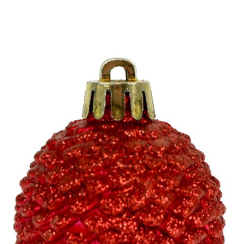 Floristik24 Christmas tree decorations cones red 9cm 6pcs