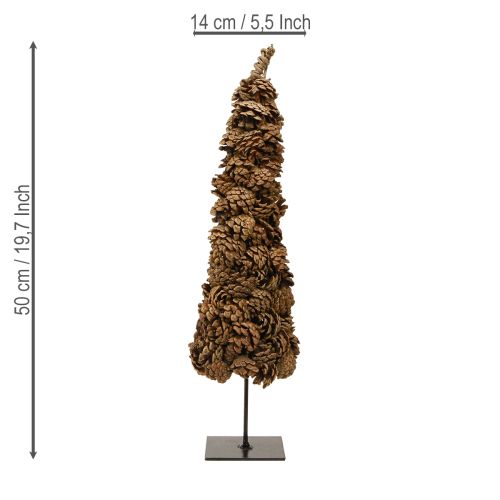 Floristik24 Pinecone Christmas Tree, Pine Cone Decoration, Natural, 14×50cm