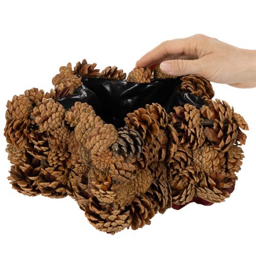 Pine cone planter, star shape, 30cm | Floristik24.ie