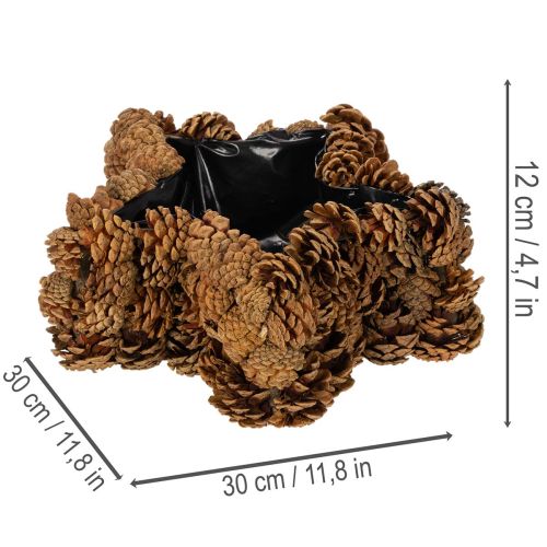 Pine cone planter, star shape,