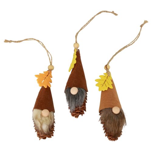 Floristik24 Cone gnome pendant gnome decoration autumn gnome H10cm 6 pcs
