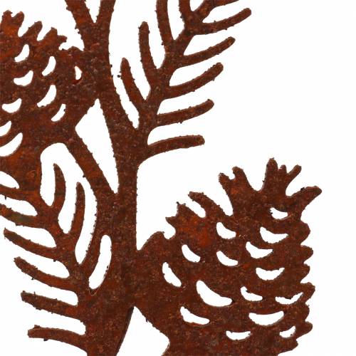 Floristik24 Garden plug cone branch stainless steel metal H40 cm 4pcs