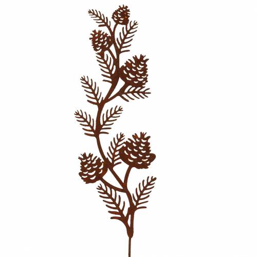 Floristik24 Garden plug cone branch stainless steel metal H40 cm 4pcs