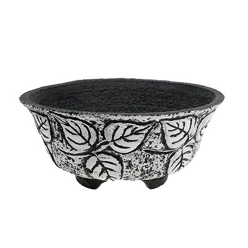 Floristik24 Cement bowl round Ø30cm leaf