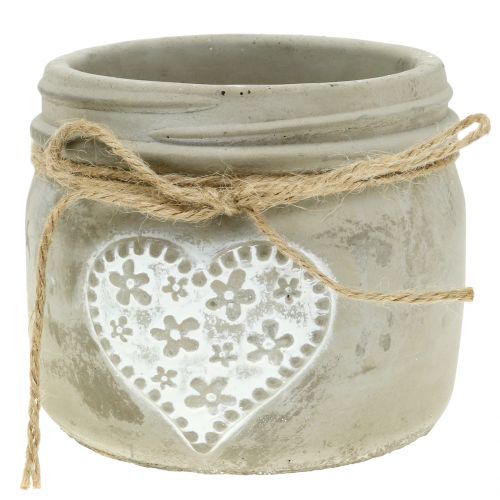 Floristik24 Concrete pot heart Ø11.5cm 3pcs
