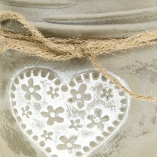 Floristik24 Concrete pot heart Ø11.5cm 3pcs