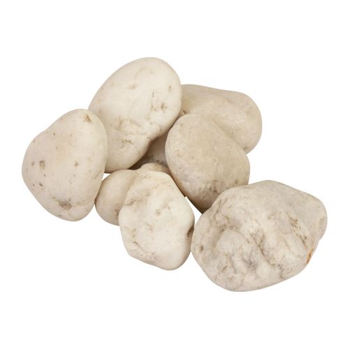 Product Decorative stones, river pebbles, white, 2cm - 5.5cm, 5kg