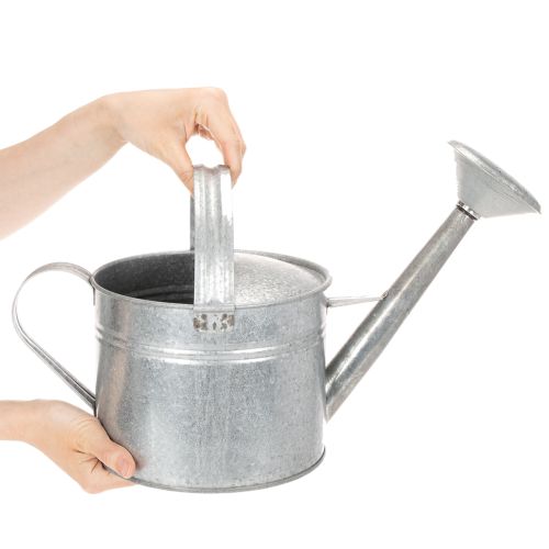 Vintage zinc watering can, 27cm - planter for garden and patio, metal flower pot | Floristik24.ie