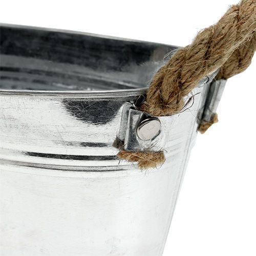 Product Zinc bowl with rope handles glossy 12cm x 17cm