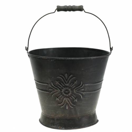 Floristik24 Decorative bucket antique zinc Ø22cm H19cm