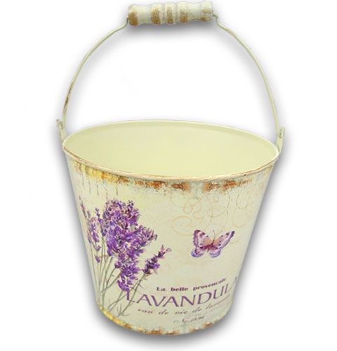 Floristik24 Zinc bucket lavender Ø17cm H14cm