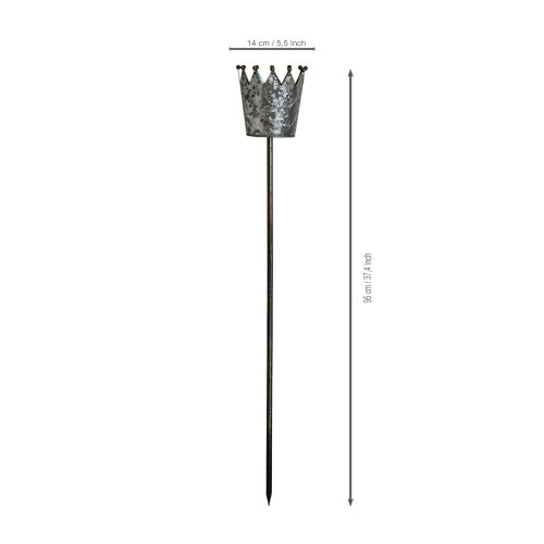 Decorative crown in antique look for flower bed or plant pot, 95cm | Floristik24.ie
