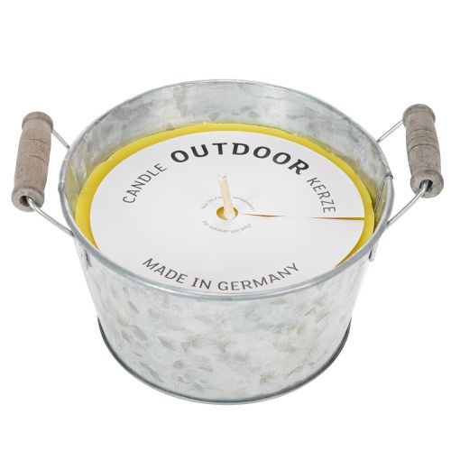 Product Citronella Outdoor Candle in Bucket: Atmospheric Lighting and Insect Repellent, 15cm