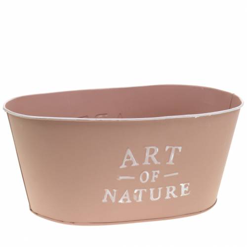 Product Flower bowl oval zinc old pink 27×18cm H12.5cm