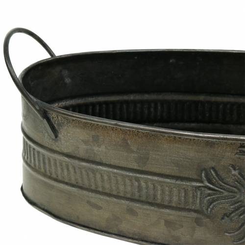 Product Decorative bowl antique oval zinc 33.5cm / 29.5cm 2pcs