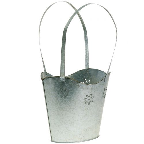 Zinc planter bag H36cm