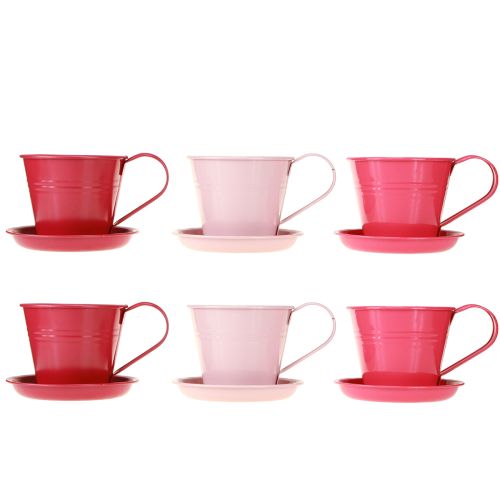 Product Planting cup with saucer for creative gardens, 11cm, 6 pieces