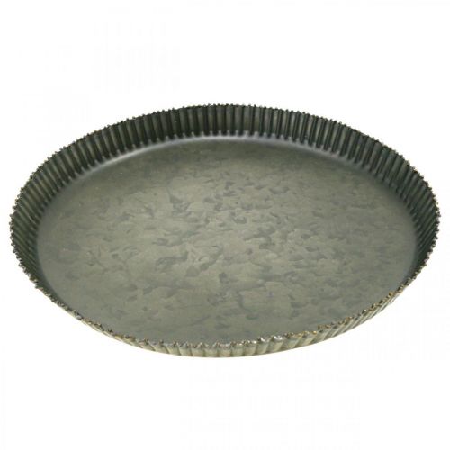 Product Decorative plate zinc plate metal plate anthracite gold Ø28cm