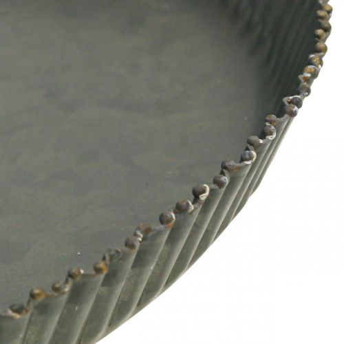 Product Decorative plate zinc plate metal plate anthracite gold Ø28cm