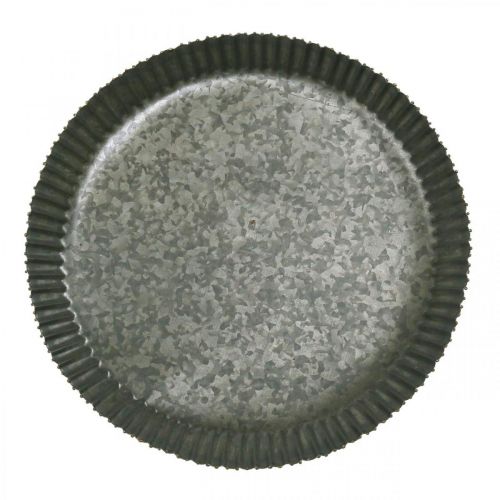 Product Decorative plate zinc plate metal plate anthracite gold Ø24cm