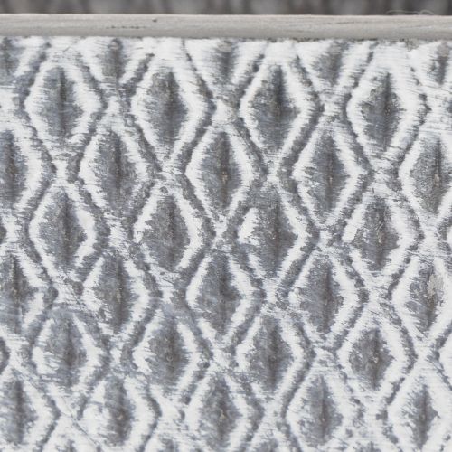 Zinc pot with diamond pattern, H15cm | Floristik24.ie