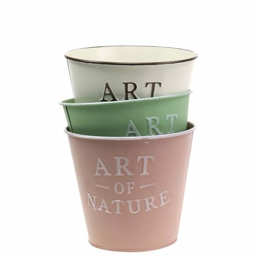 Floristik24 Flower pot zinc Ø15cm H13.5cm Different colors
