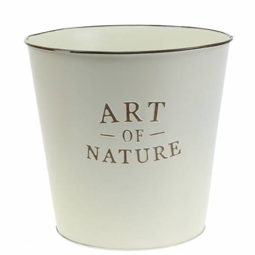 Flower pot zinc cream Ø22cm H21cm