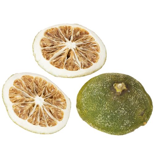 Product Green Lemon halves Limes Dried citrus fruit for decorating 500g