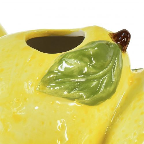 Floristik24 Lemon decorative vase ceramic 3 openings 21.5x11x8cm