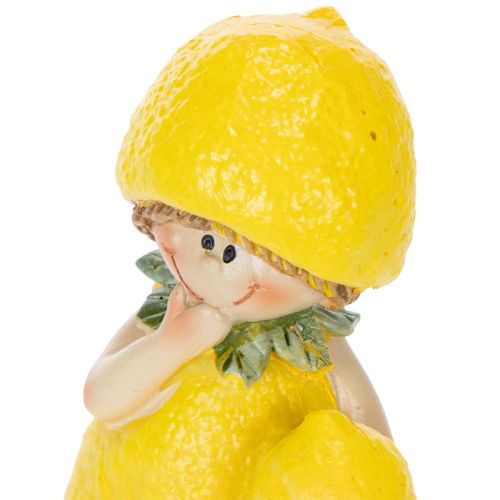 Product Lemon Child Figurines, Sweet Table Decoration for Summer in Vintage Style, Living Rooms and Balcony, 9cm, 3 Pieces