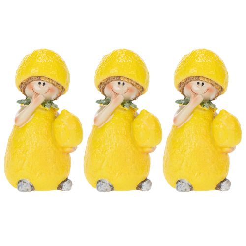 Product Lemon Child Figurines, Sweet Table Decoration for Summer in Vintage Style, Living Rooms and Balcony, 9cm, 3 Pieces