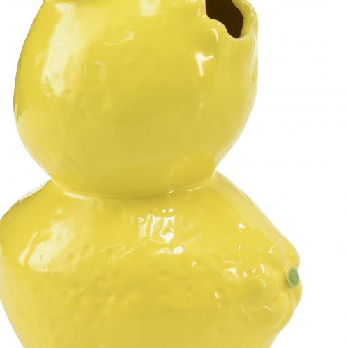 Product Lemon vase flower vase yellow summer decoration ceramic H20cm