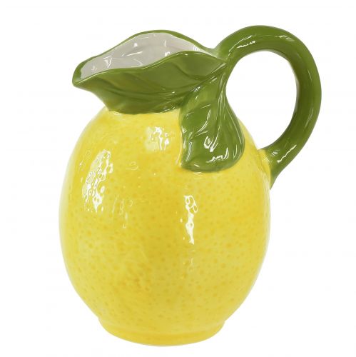 Product Lemon vase ceramic decorative jug lemon yellow H18.5cm
