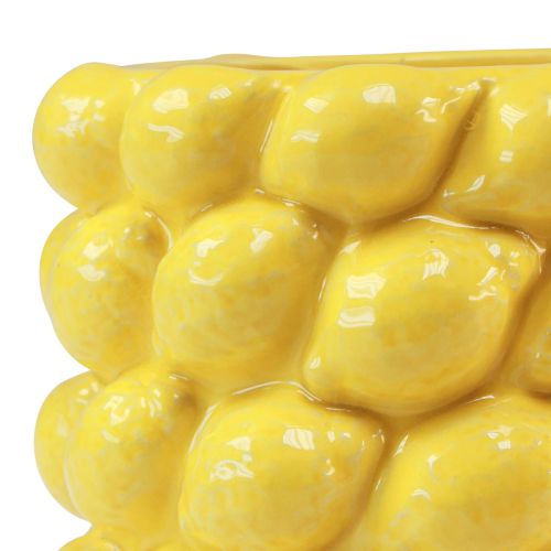 Floristik24 Lemon vase ceramic planter lemon yellow Ø17cm H15cm