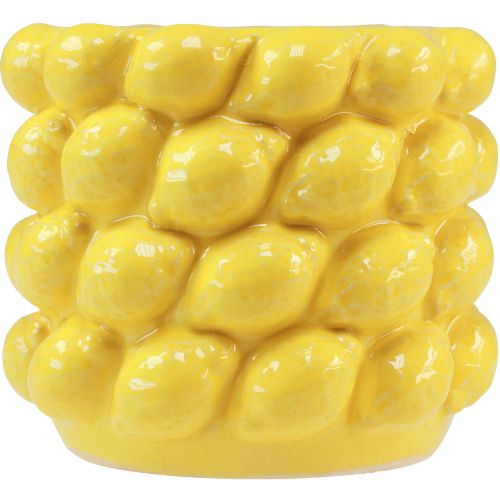 Floristik24 Lemon vase ceramic planter lemon yellow Ø17cm H15cm
