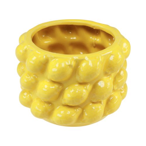 Floristik24 Flower pot ceramic planter lemon yellow Ø18cm H13cm